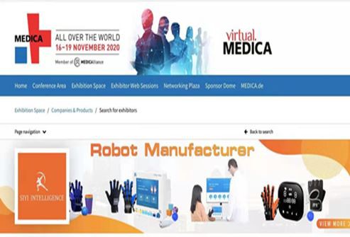 Triển lãm medica Đức Si Yi tay robot phục hồi chức năng